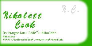 nikolett csok business card